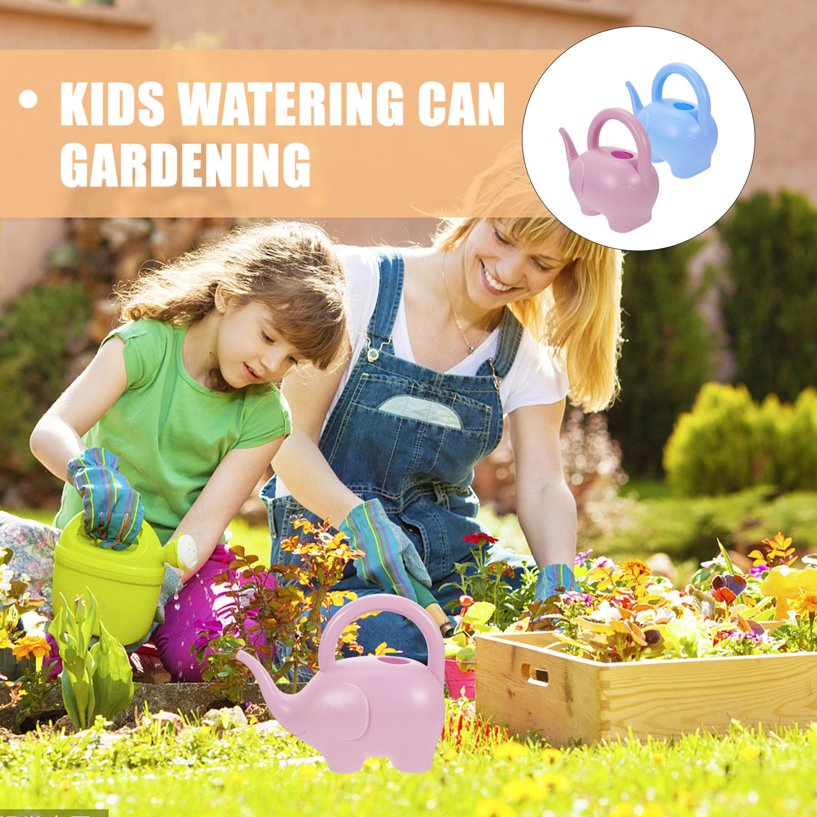 Gardening Tools Cartoon - 2Pcs Candy Color Cartoon Watering Can