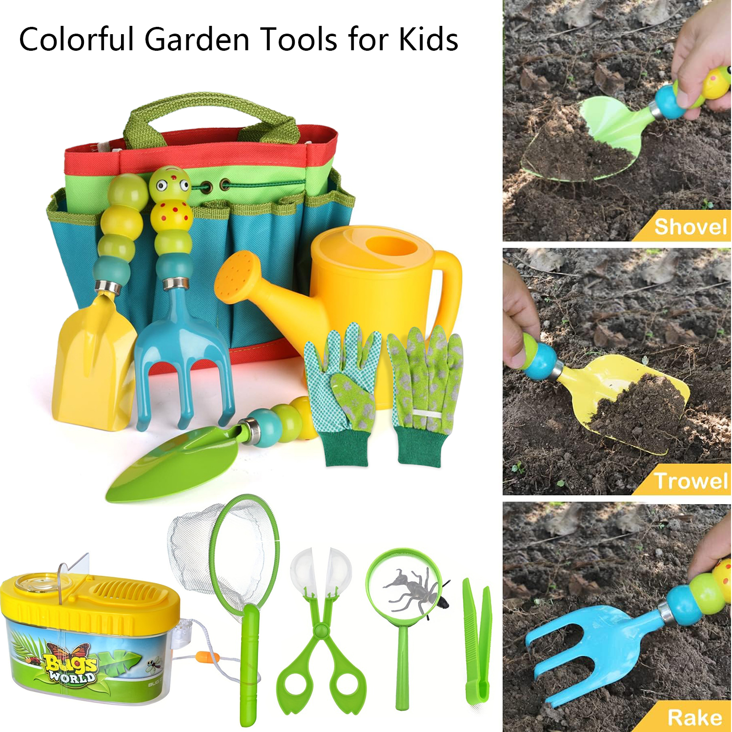 Gardening Tools 5 Year Old - Colorful Garden Tools Toys for children