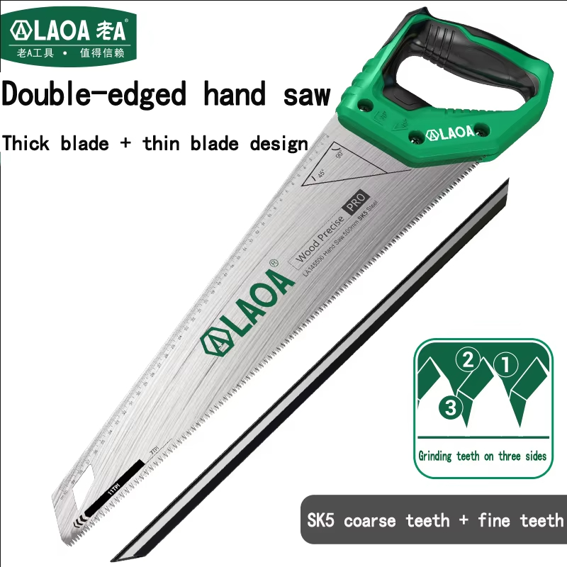 Garden Hand Trowel - LAOA SK5 Steel Double-Sided Hand Saw