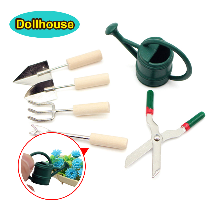 Gardening Tools Basic - 1/12 Dollhouse Simulation Watering Can Spade