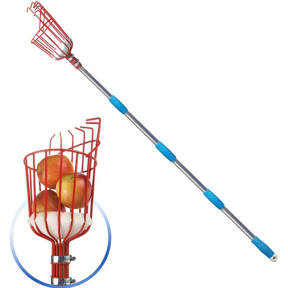 Gardening Tools Basket - 260cm fruit picker, adjustable depth basket,