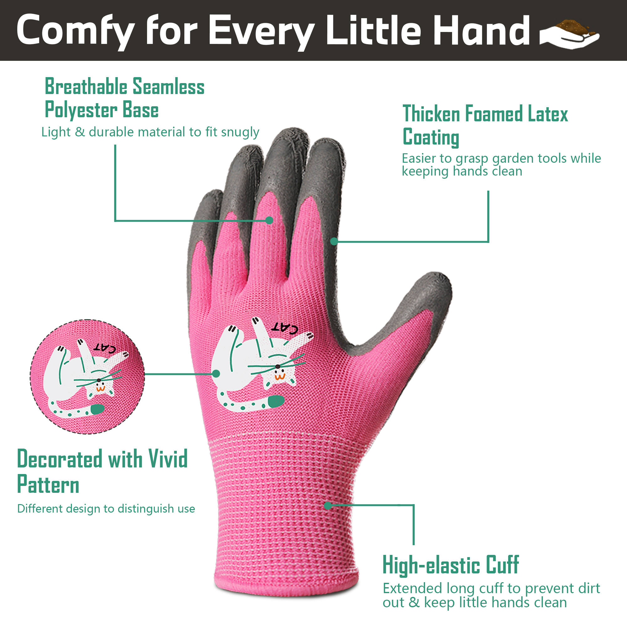 4 Pairs Kids Gardening Gloves  - مراجعة Gardening Tools Kids وسعره