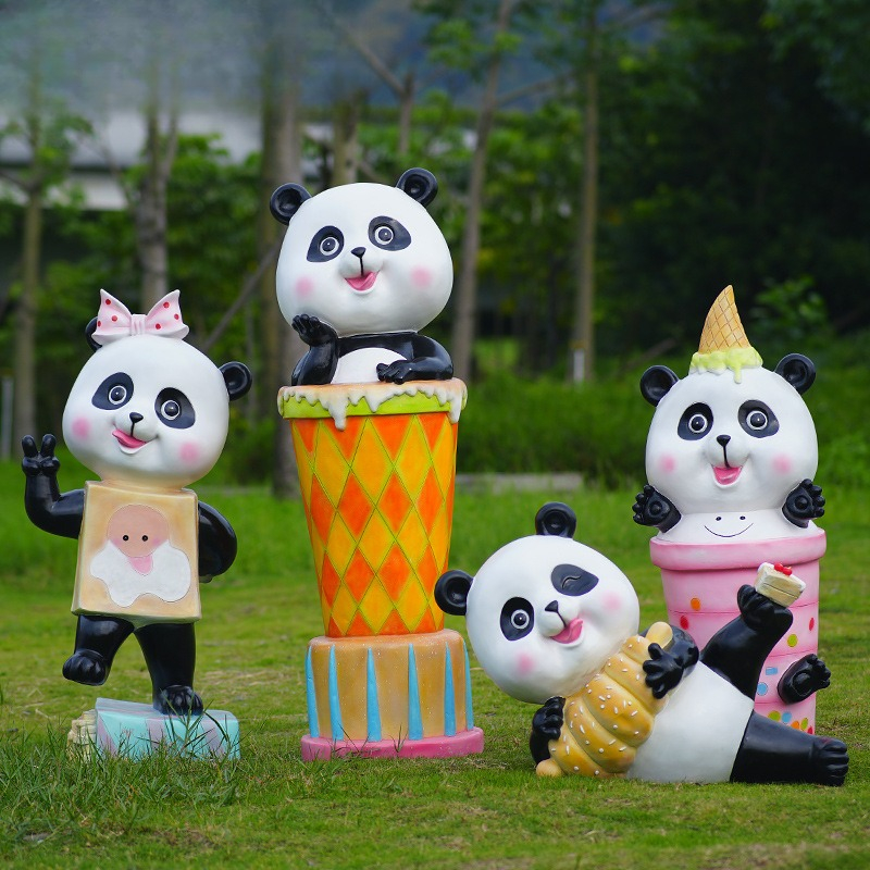 Cartoon panda ornament fibergl - مراجعة Gardening Tools Cartoon وسعره