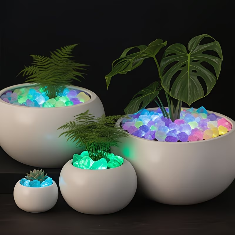 300PCS Luminous Pebble Set,0.9 - مراجعة Aquaponics Fish Tank وسعره