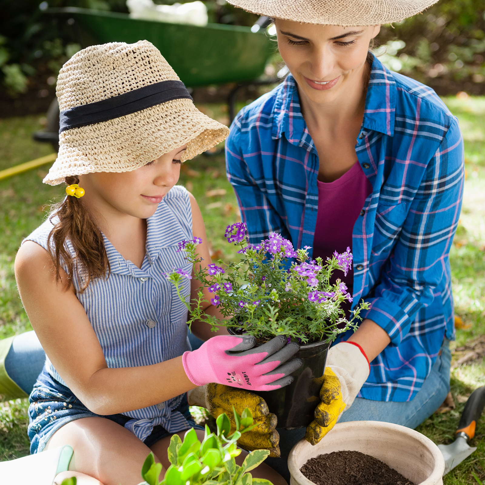 3 Pairs Kids Gardening Gloves, - مراجعة Gardening Tools 5 Year Old وسعره