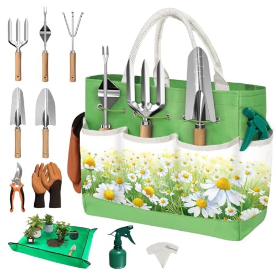 22Pcs Garden Tools Set for Wom - مراجعة Gardening Tools Mothers Day وسعره