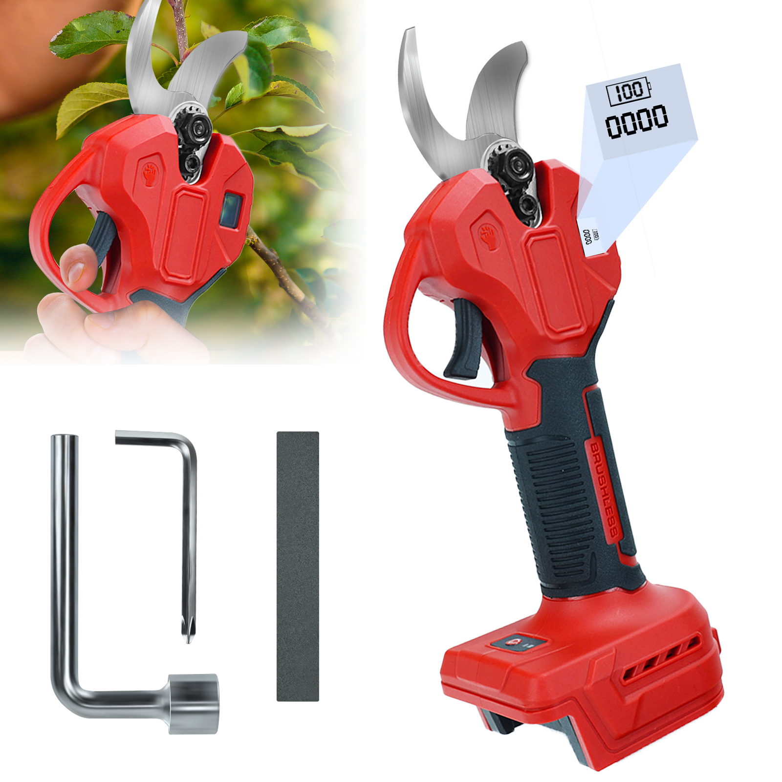 30mm Brushless Electric Prunin - مراجعة Gardening Tool Diy وسعره