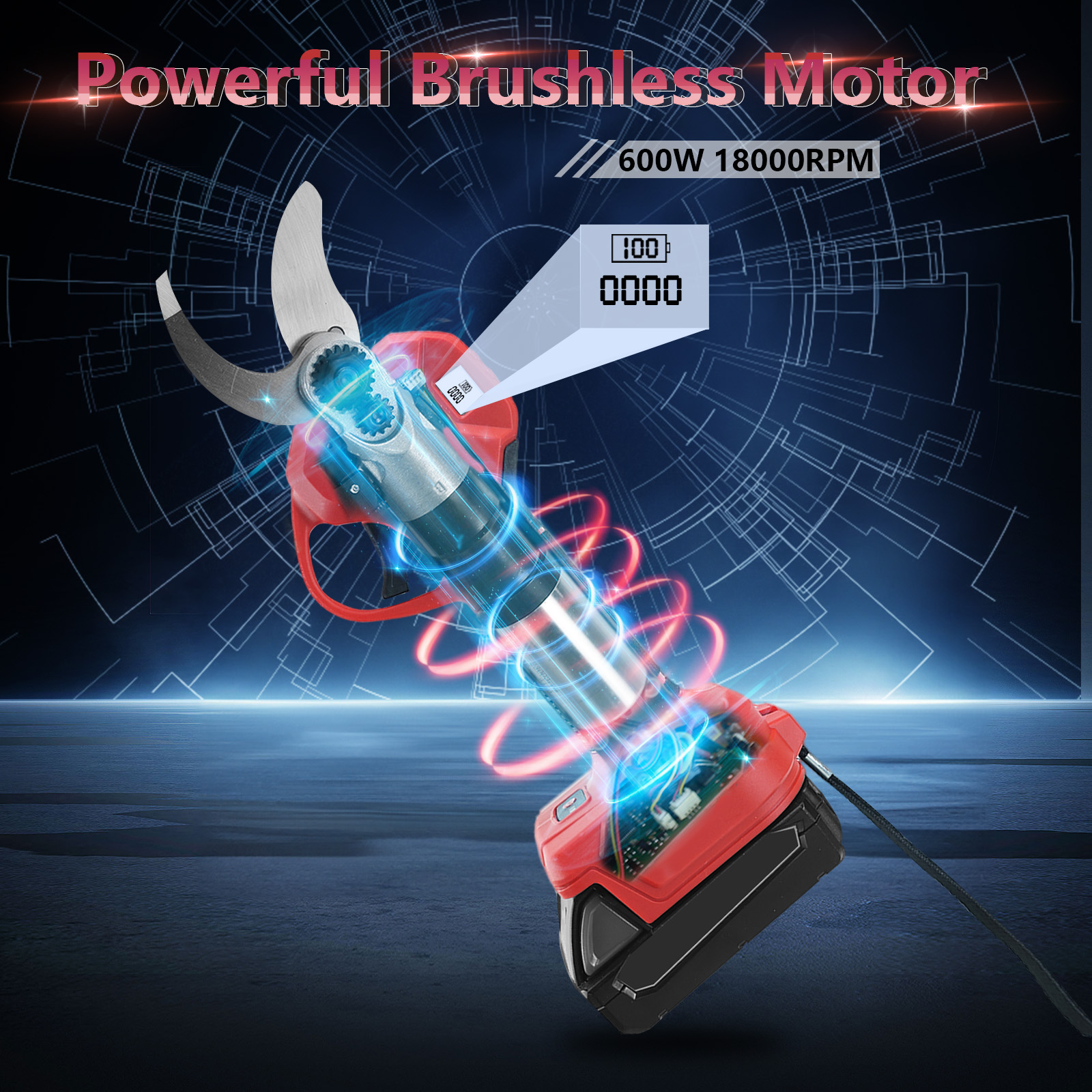 30mm Brushless Electric Prunin - مراجعة Gardening Tool Diy وسعره