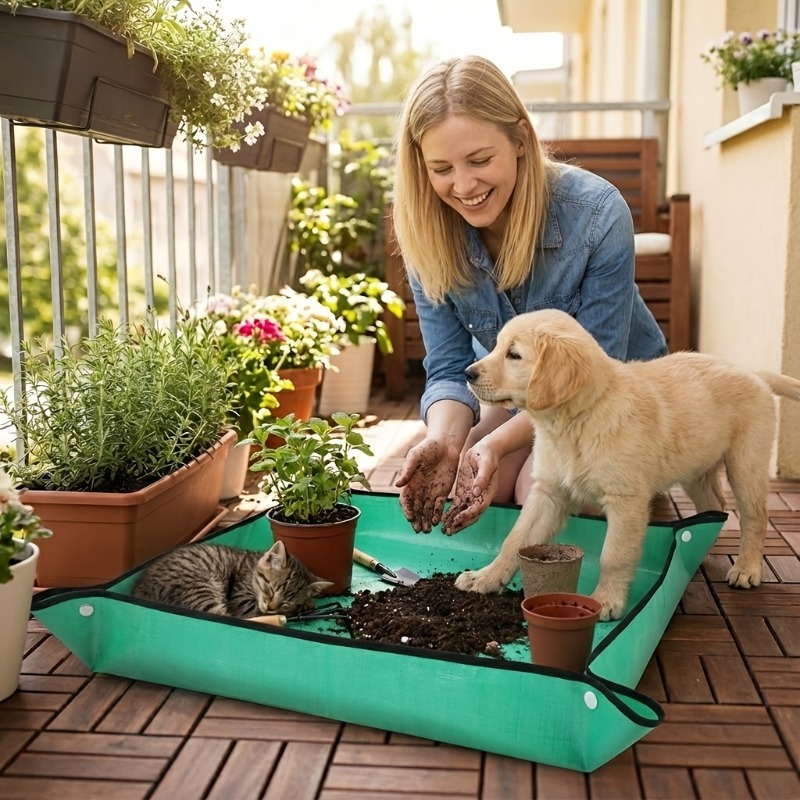 Home Gardening Mats, Tools for - مراجعة Gardening Tools Basket وسعره
