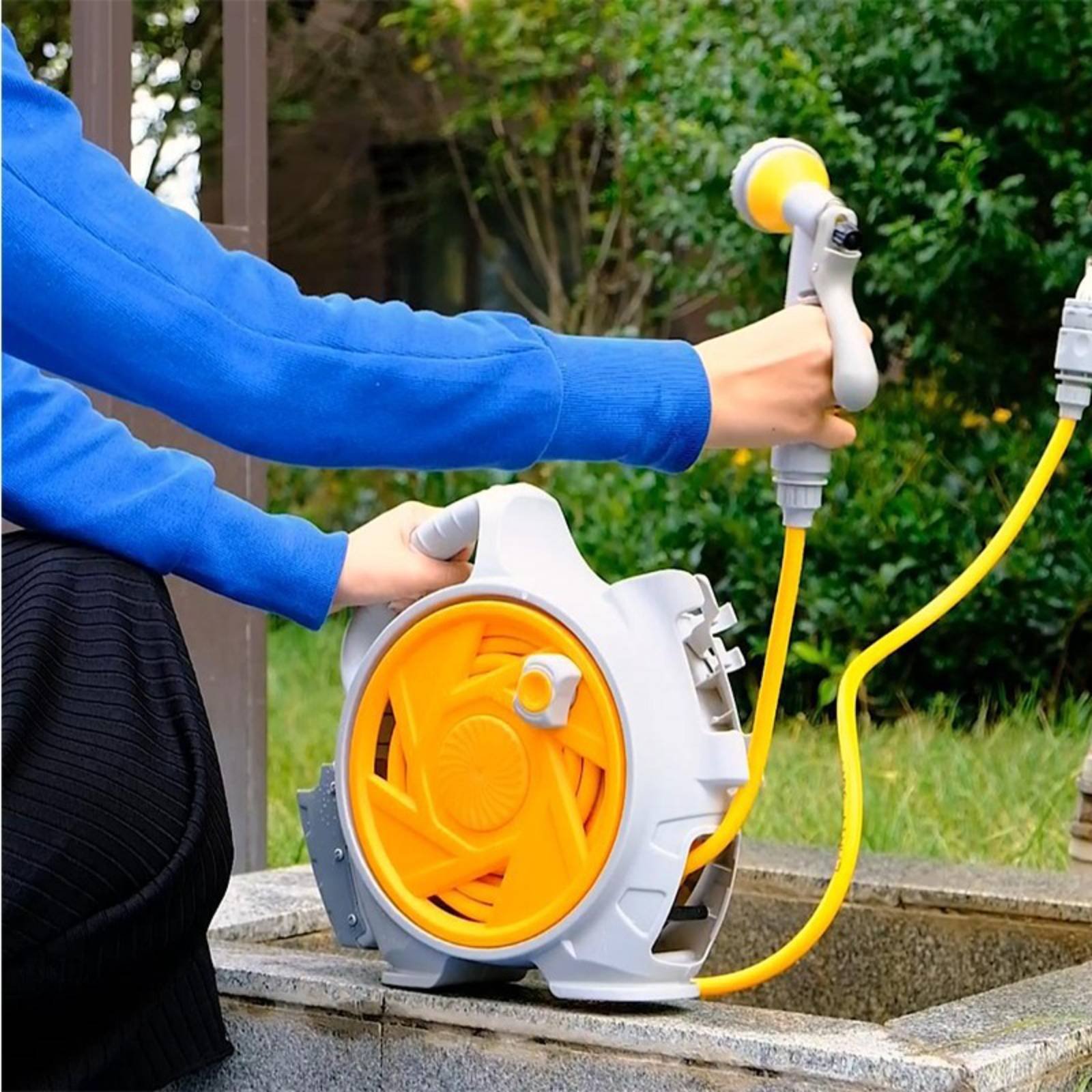 Hand-Carry Water Hose Reel sna - مراجعة Gardening Tools Hand وسعره