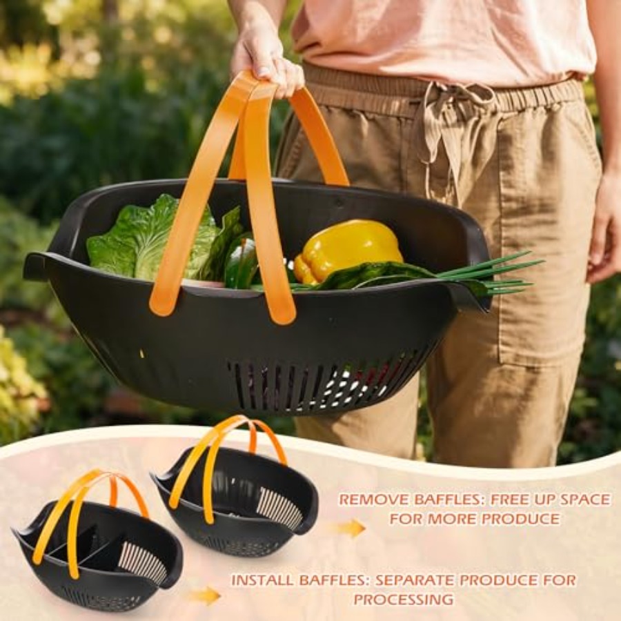 3 Pcs Garden Harvest Basket, R - مراجعة Gardening Tools Basket وسعره