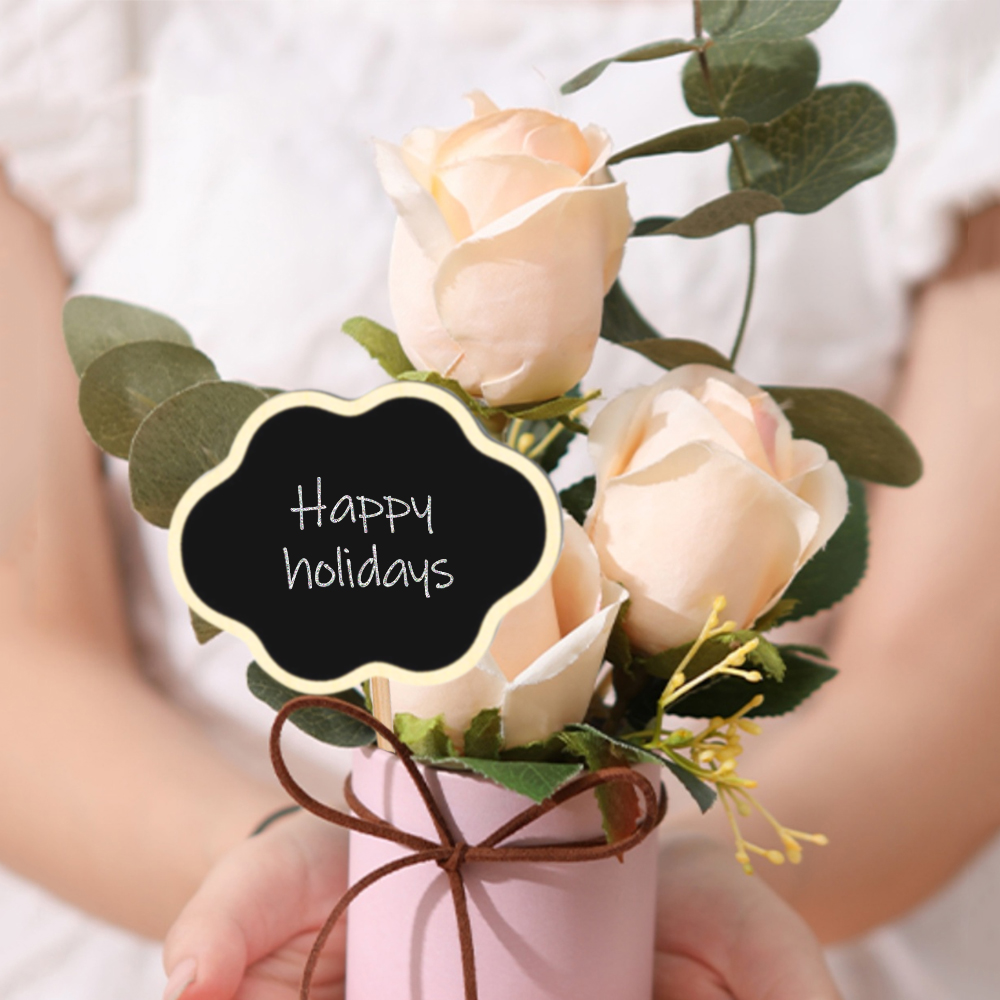 10PCS Wood Mini Chalkboard Sig - مراجعة Plant Label Tags وسعره