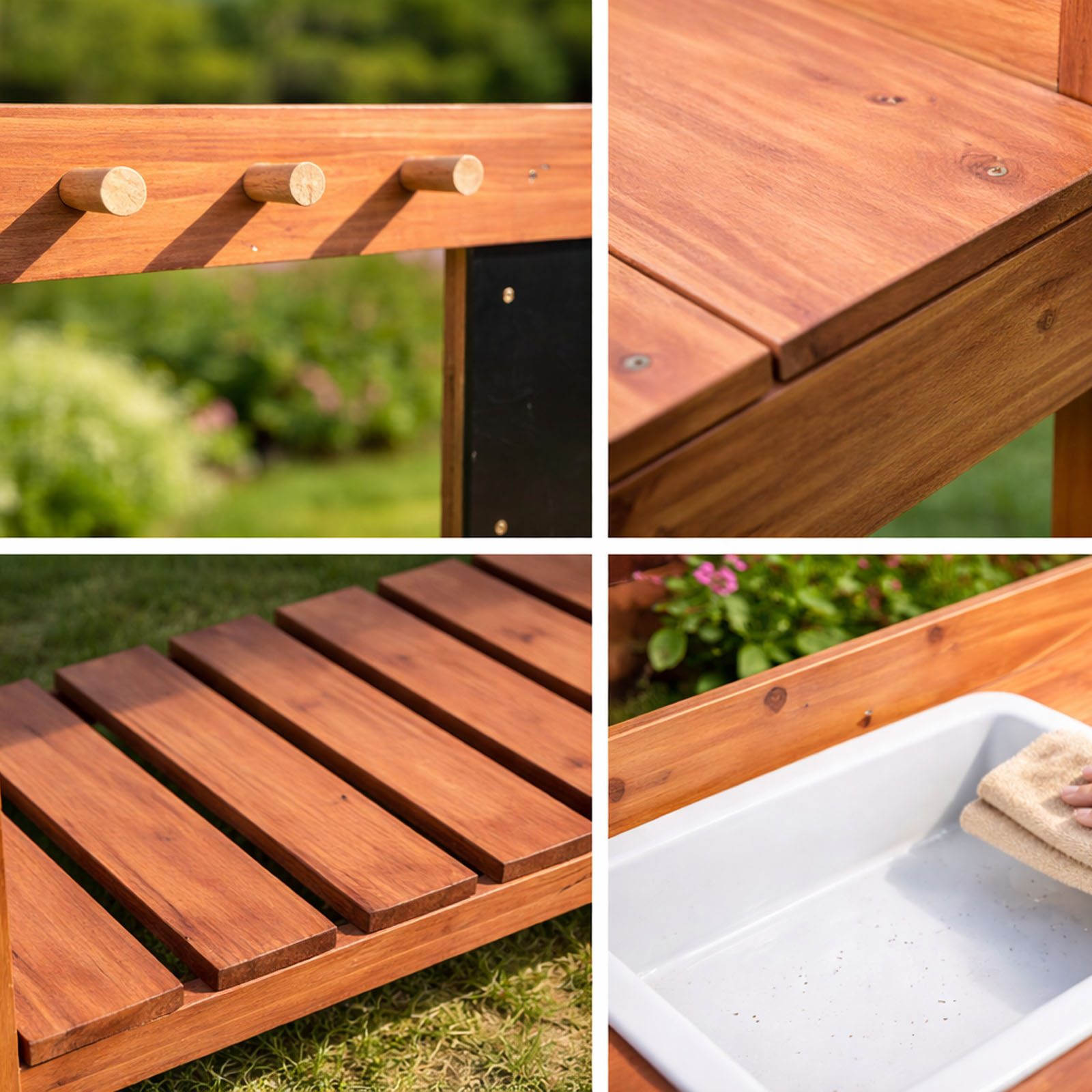 Wooden Potting Benches For Chi - مراجعة Gardening Tools Kids وسعره