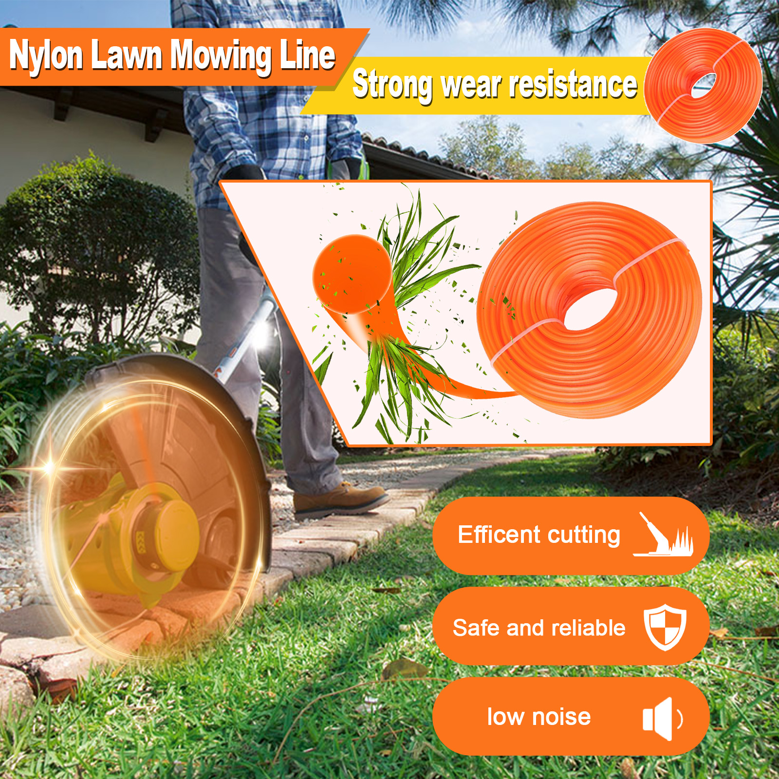 1.6mm～3mm*15M Round Nylon Trim - مراجعة Gardening Tools Basic وسعره