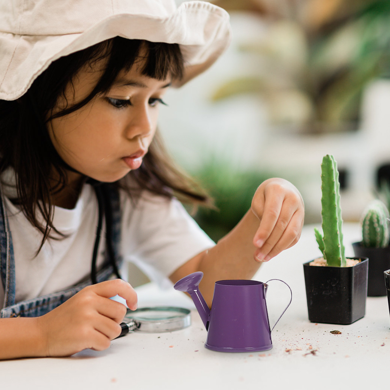 4Pcs Colored Iron Mini Waterin - مراجعة Gardening Tools Kids وسعره