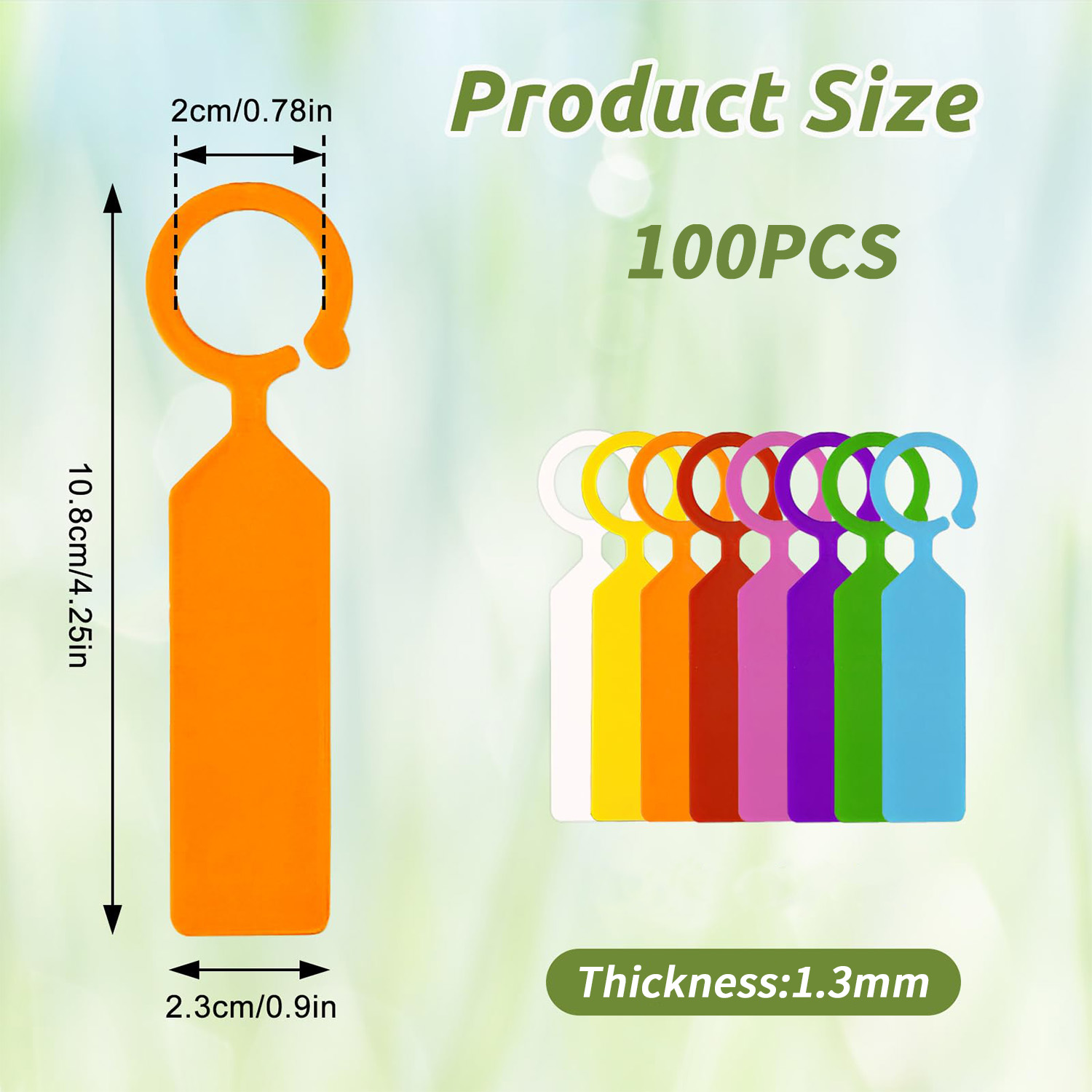 100PCS 10.7x2.3CM Plastic Gard - مراجعة Plant Label Tags وسعره