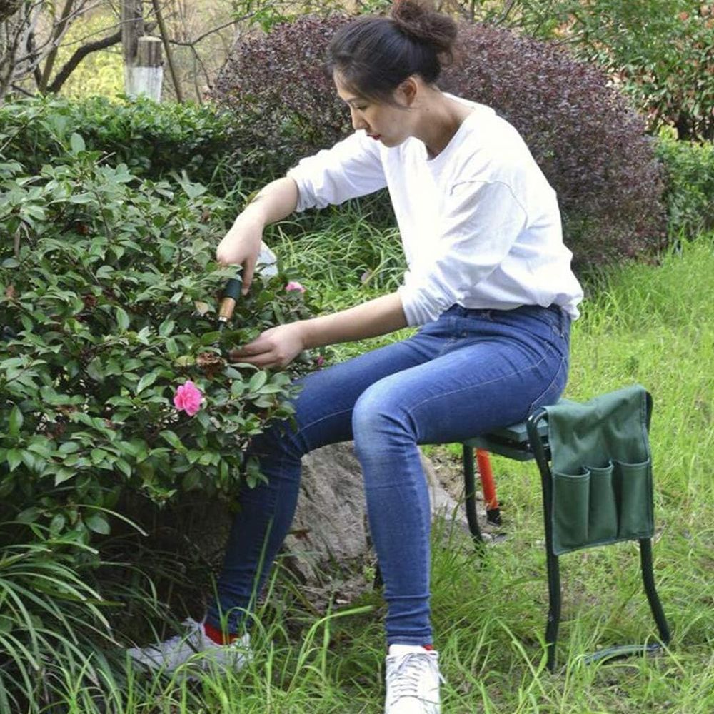 Portable Folding Garden Kneele - مراجعة Gardening Tools Bag وسعره