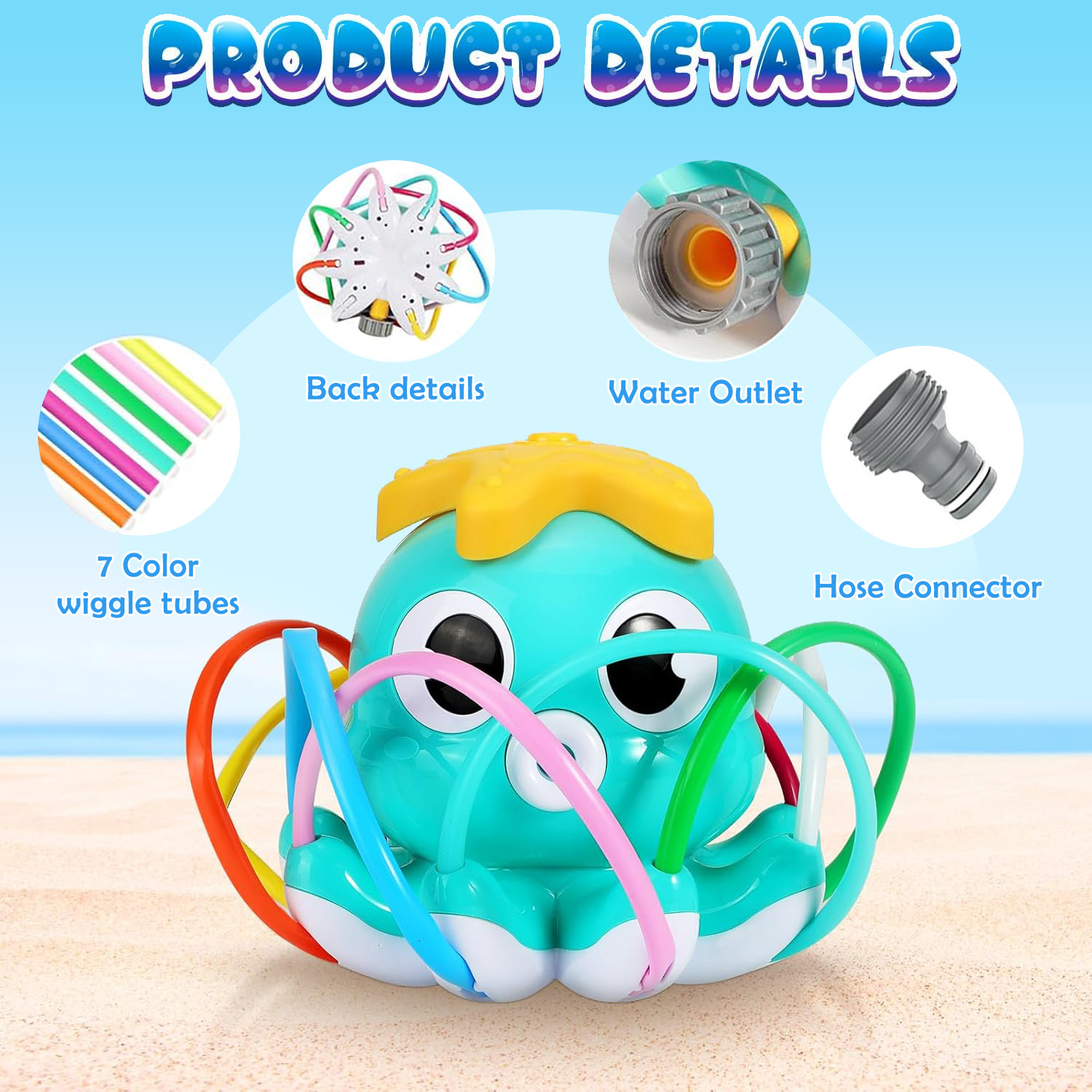 Octopus Sprinkler Water Spray  - مراجعة Gardening Tools Kids وسعره