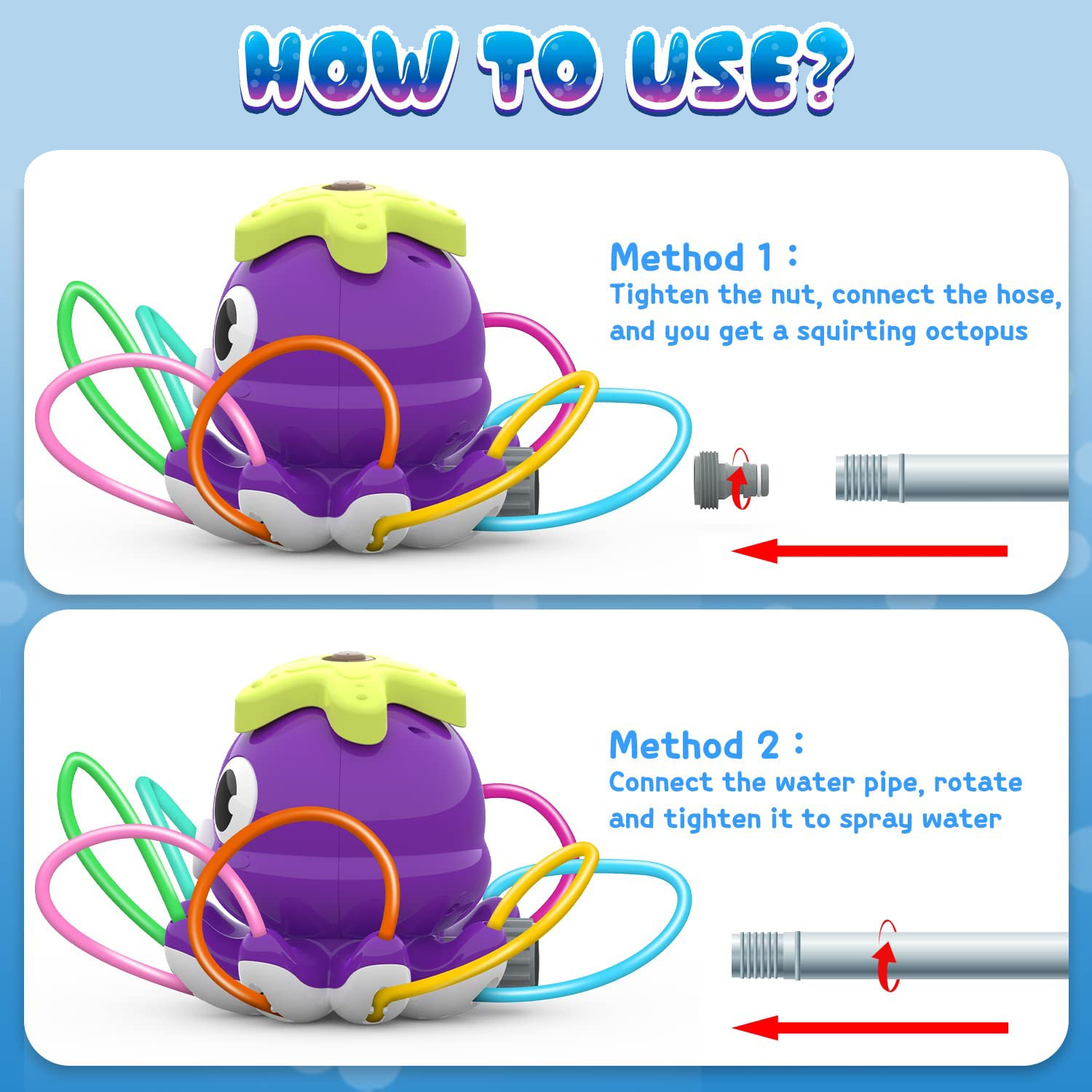 Octopus Sprinkler Water Spray  - مراجعة Gardening Tools Kids وسعره