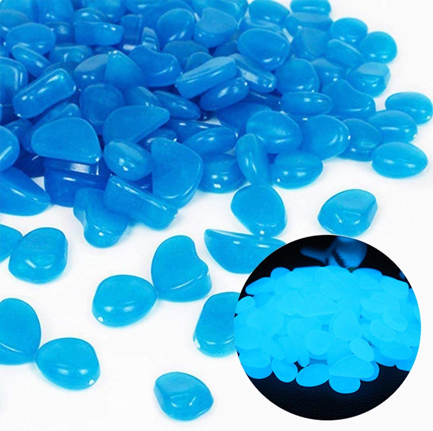 Fish Tank Rocks Glow Blue Pebb - مراجعة Aquaponics Fish Tank وسعره