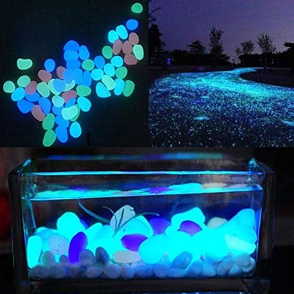Fish Tank Rocks Glow Blue Pebb - مراجعة Aquaponics Fish Tank وسعره