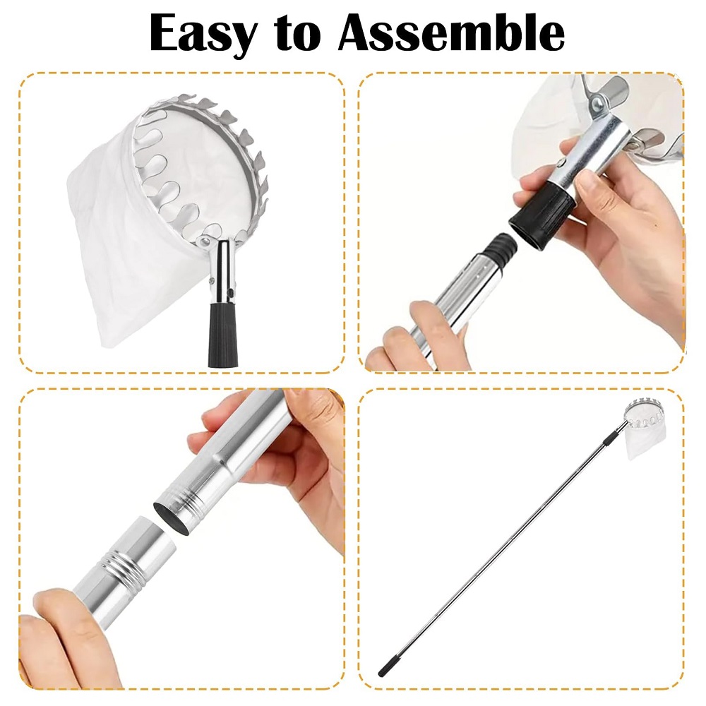 Fruit Picker Pole With Basket  - مراجعة Gardening Tools Basket وسعره