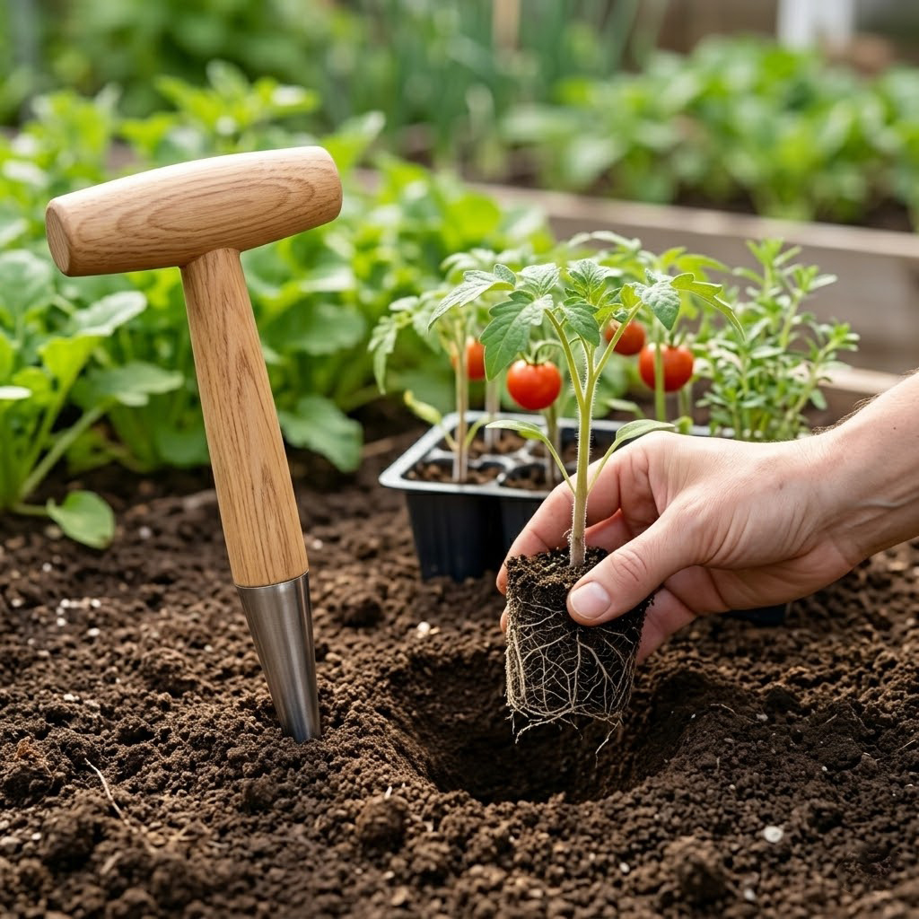 Wood Handle Hand Dibber Garden - مراجعة Gardening Tools For Digging وسعره
