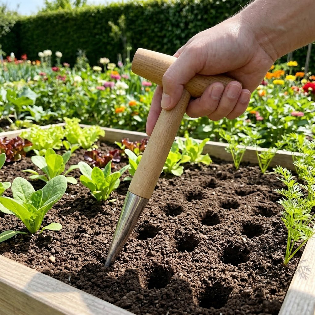 Wood Handle Hand Dibber Garden - مراجعة Gardening Tools For Digging وسعره