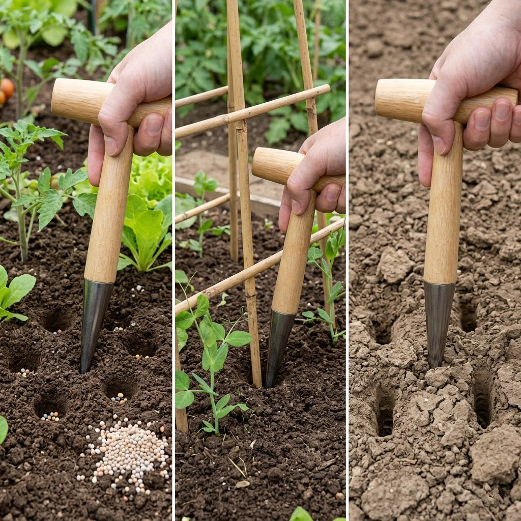 Wood Handle Hand Dibber Garden - مراجعة Gardening Tools For Digging وسعره