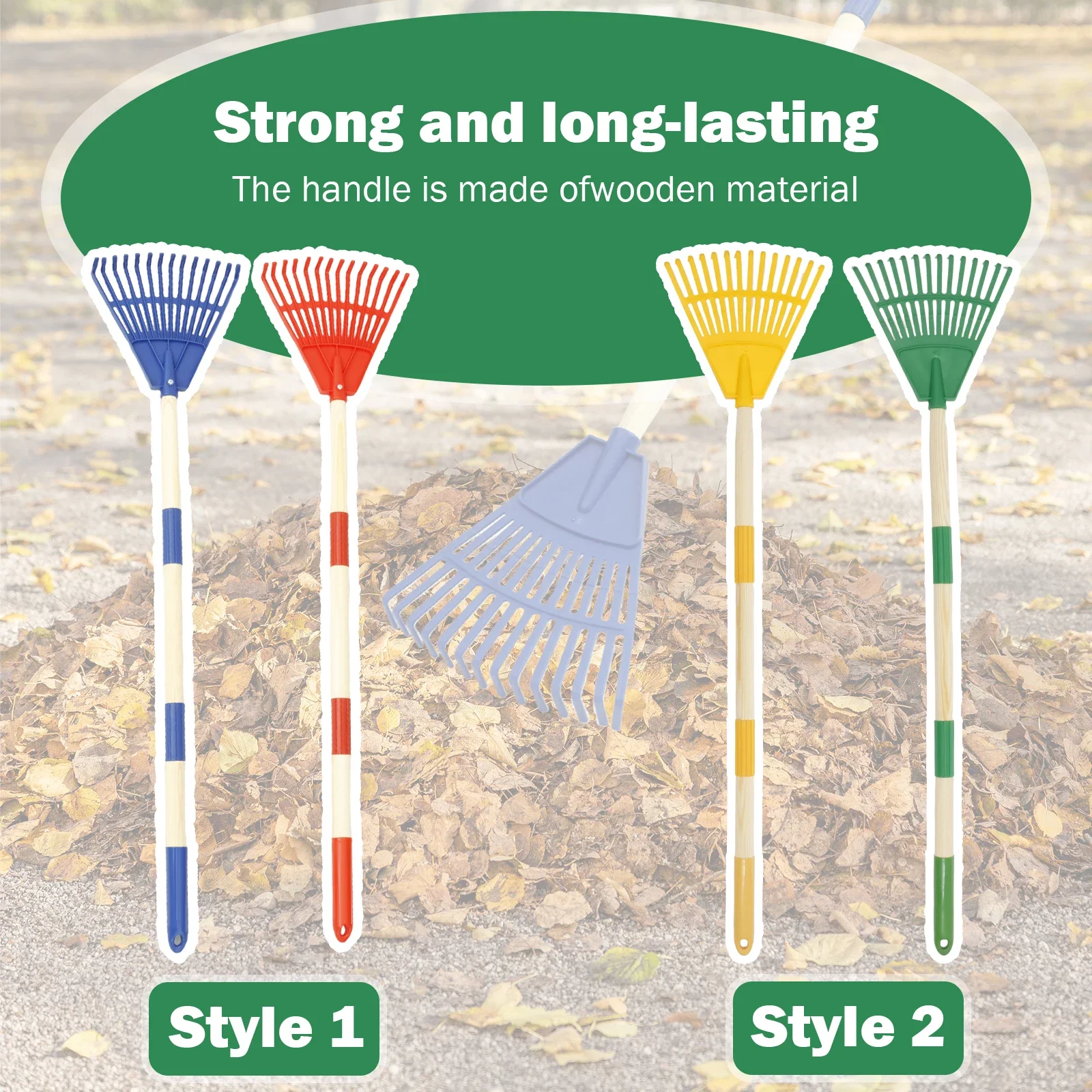 2Pcs Kids Leaf Rake Adjustable - مراجعة Gardening Tools 5 Year Old وسعره