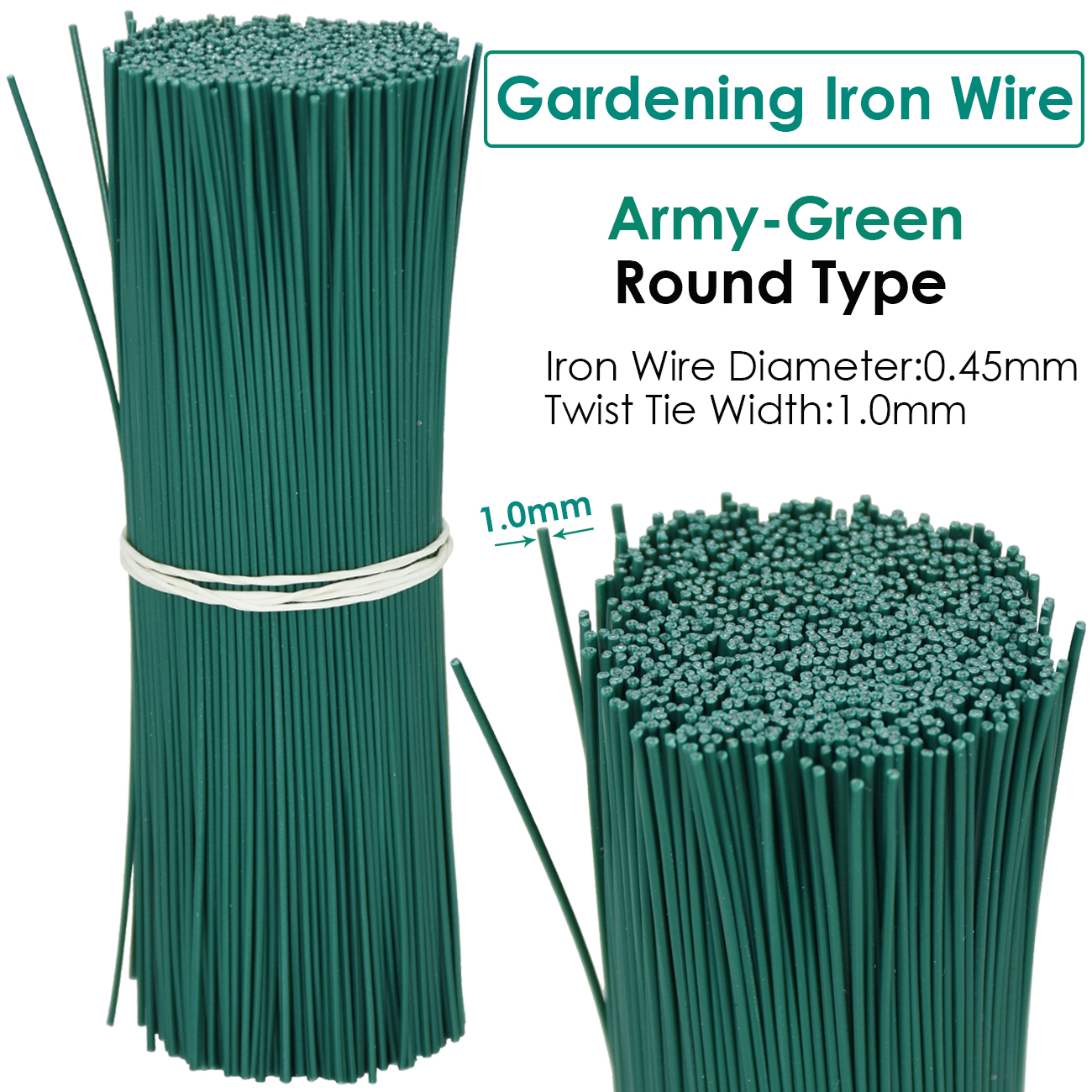 100PCS Gardening ROUND Cable T - مراجعة Garden Wire Twist Tie وسعره