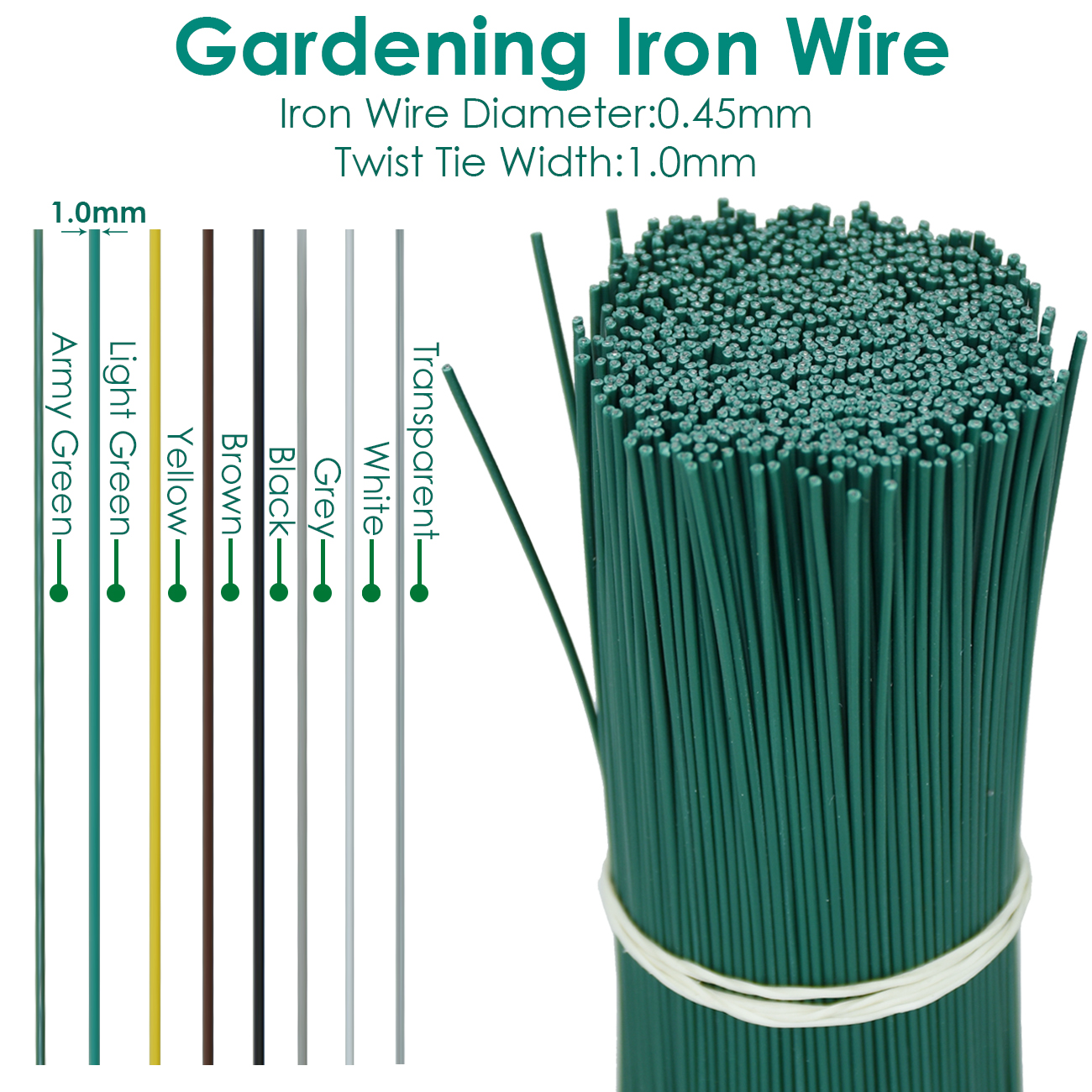100PCS Gardening ROUND Cable T - مراجعة Garden Wire Twist Tie وسعره