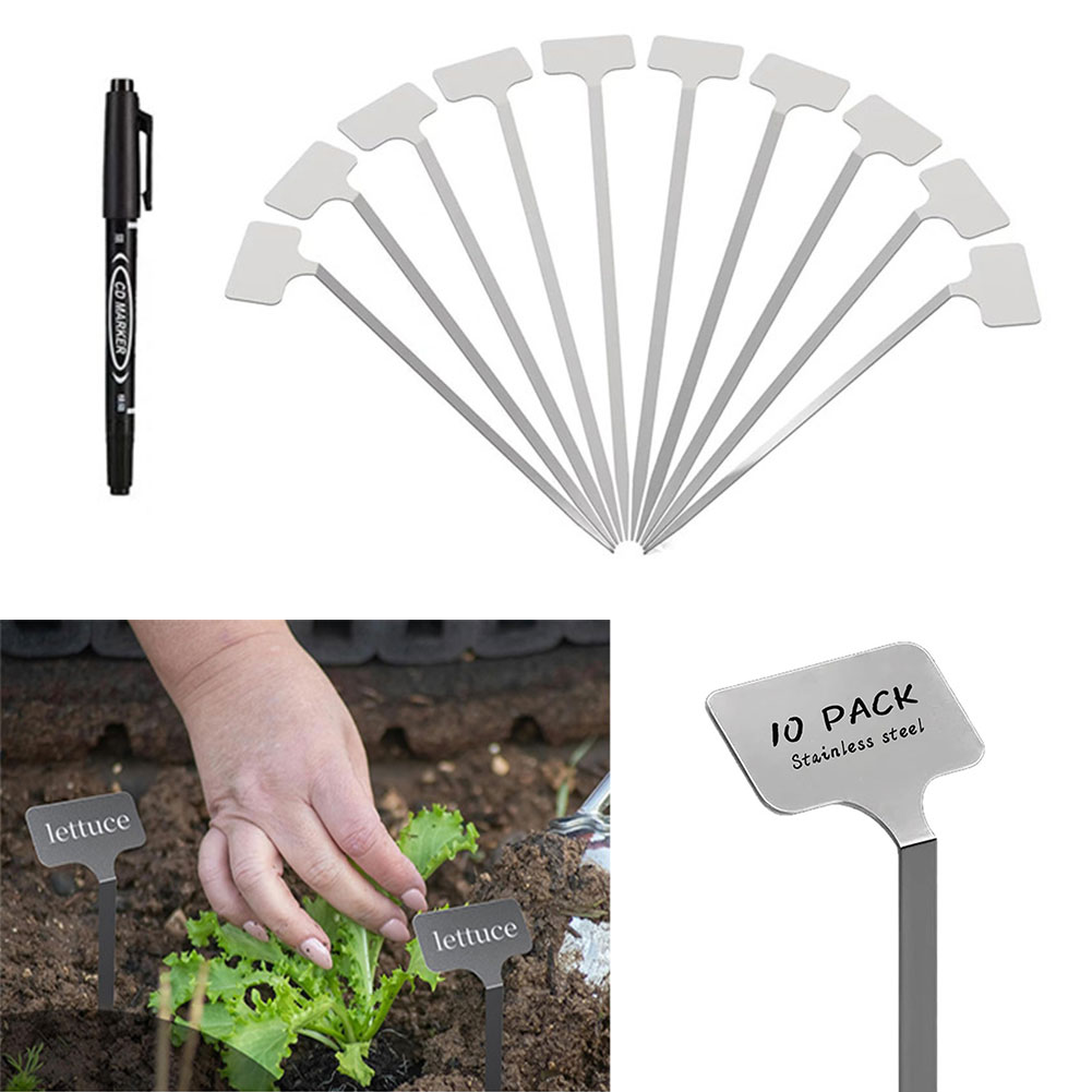 10Pcs Metal Plant Labels Weath - مراجعة Plant Label Tags وسعره