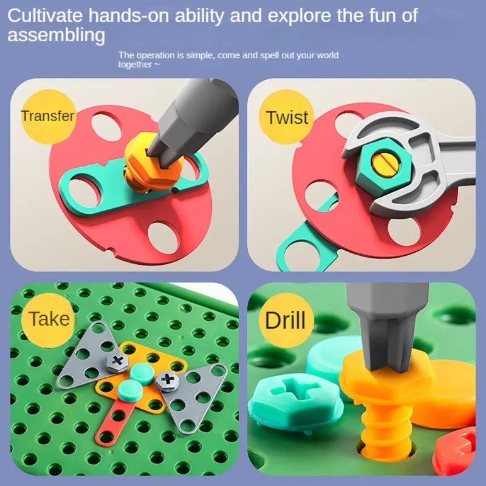 450Pcs Kids STEM Drill Set Cre - مراجعة Gardening Tools Kids وسعره