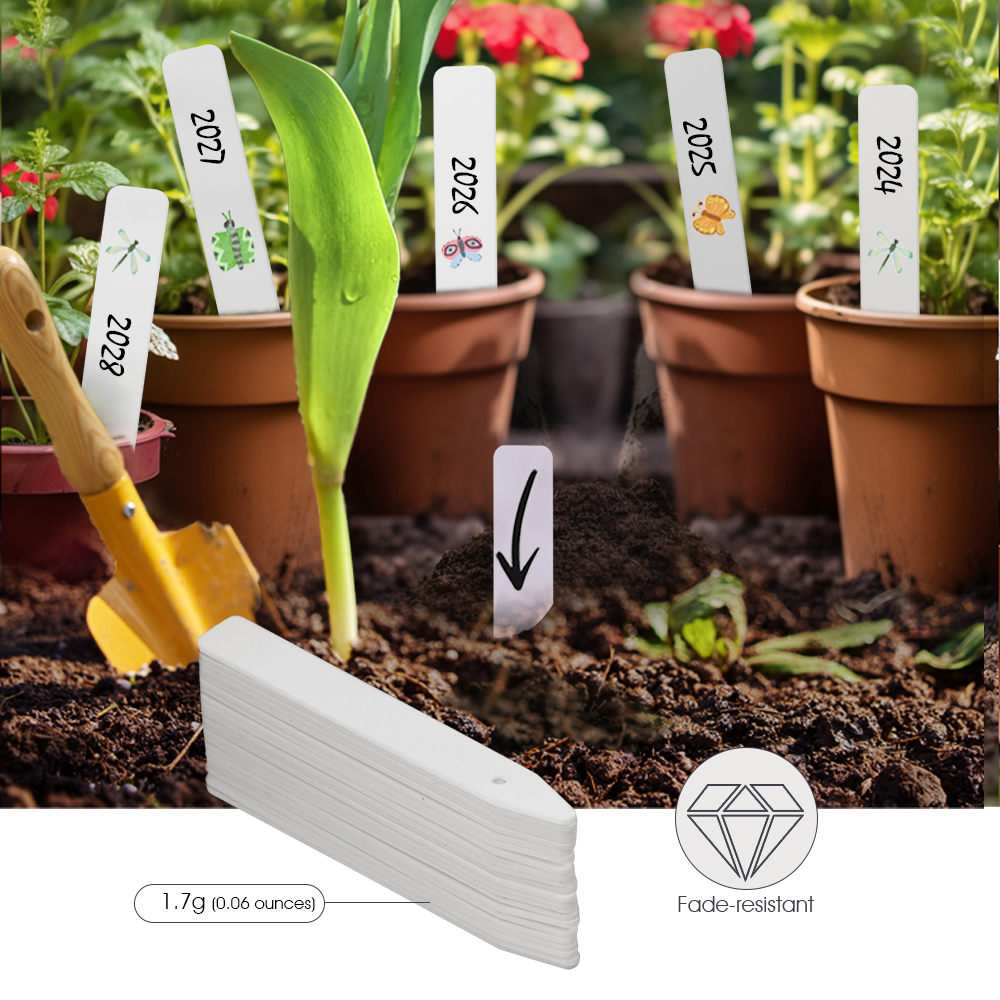 N314 PP Plant Label 10.3cm wit - مراجعة Plant Label Tags وسعره