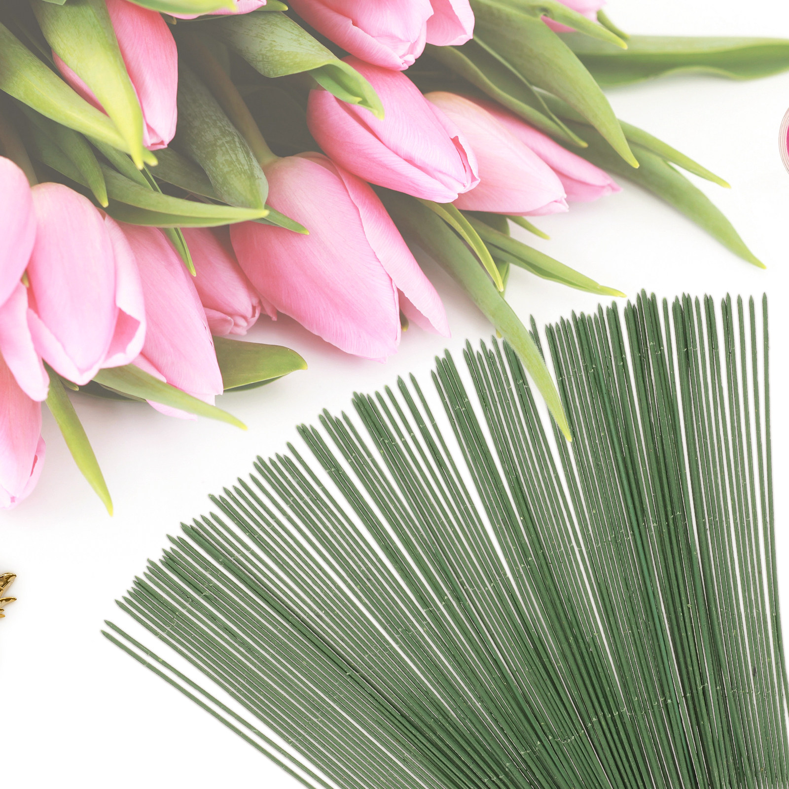 100Pcs Artificial Flower Stems - مراجعة Gardening Tool Diy وسعره