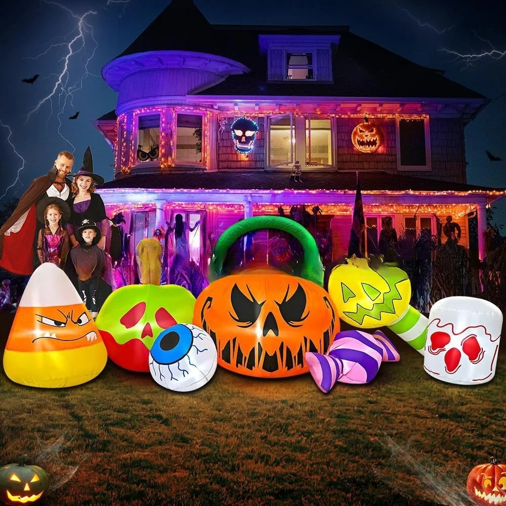 Halloween inflatable pumpkin c - مراجعة Gardening Tools Cartoon وسعره