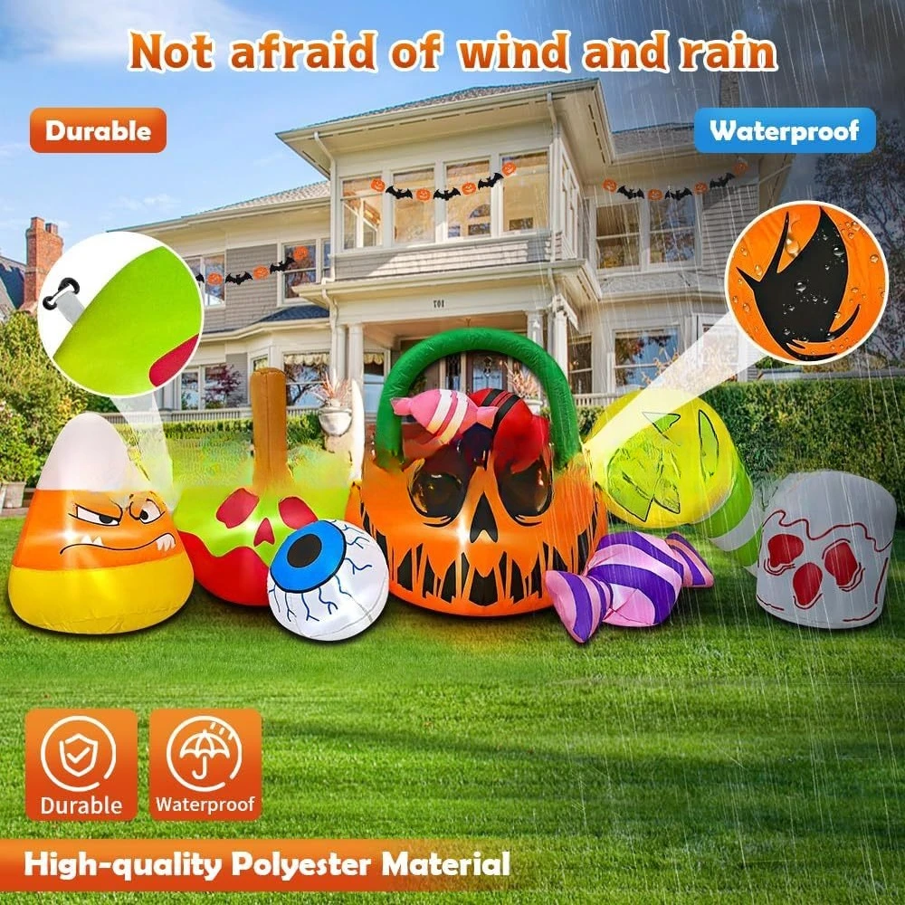 Halloween inflatable pumpkin c - مراجعة Gardening Tools Cartoon وسعره