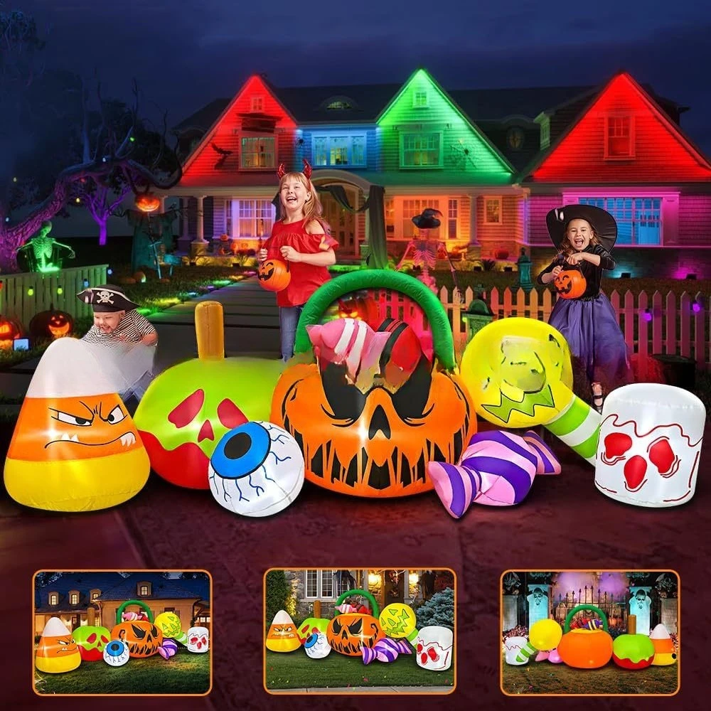Halloween inflatable pumpkin c - مراجعة Gardening Tools Cartoon وسعره