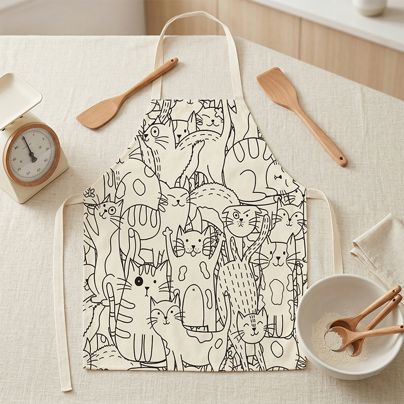 Cute Cartoon Cat Print Kitchen - مراجعة Gardening Tools Cartoon وسعره
