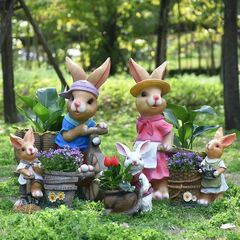 Cartoon rabbit flower pot tank - مراجعة Gardening Tools Cartoon وسعره