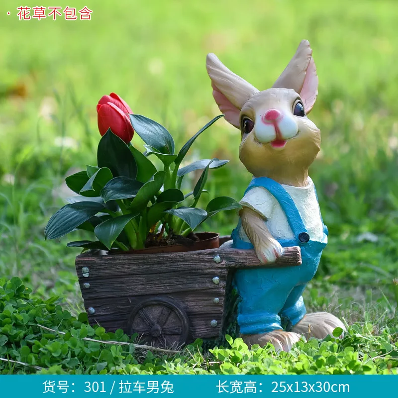 Cartoon rabbit flower pot tank - مراجعة Gardening Tools Cartoon وسعره