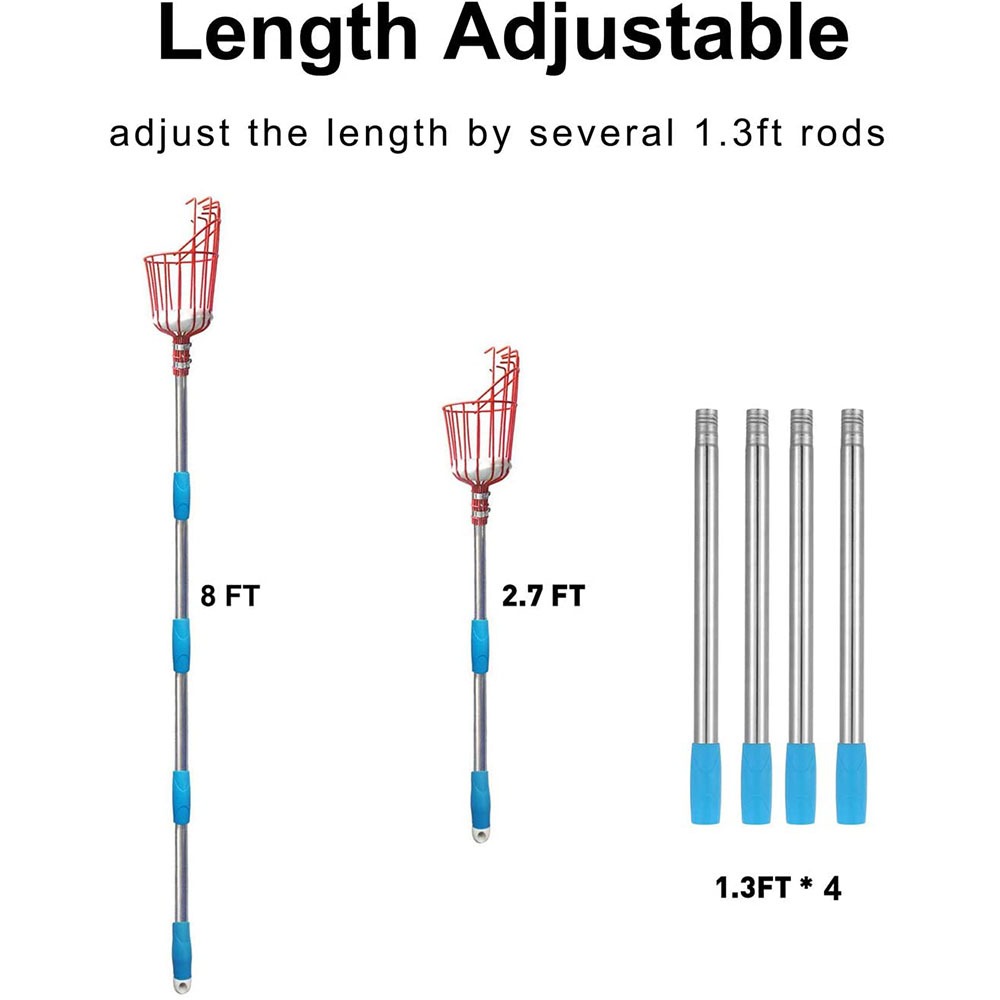 260cm fruit picker, adjustable - مراجعة Gardening Tools Basket وسعره